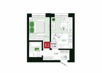 Продам однокомнатную квартиру, 32 м2, Тула