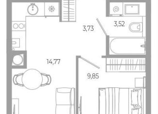 Продается однокомнатная квартира, 31.9 м2, Астрахань, Боевая улица, 132с3