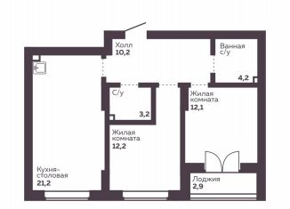 Продается 2-комнатная квартира, 63 м2, Екатеринбург, Орджоникидзевский район