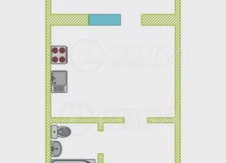 Продается квартира студия, 23.2 м2, Тюмень, Верхнетарманская улица, 5, ЖК Новый Мыс 2.0