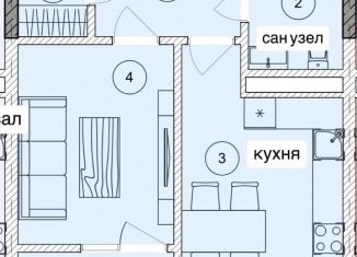 Продаю 1-ком. квартиру, 44 м2, Грозный, проспект Ахмат-Хаджи Абдулхамидовича Кадырова, 185/4, микрорайон Ленгородок