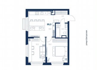 Продажа 2-ком. квартиры, 55.3 м2, Екатеринбург, улица Саввы Белых, 6, Октябрьский район