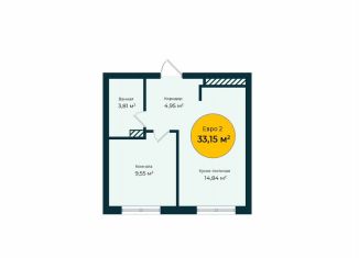 Продам 1-комнатную квартиру, 33.2 м2, Тюмень, Лесопарковая улица, 1к2, Ленинский округ