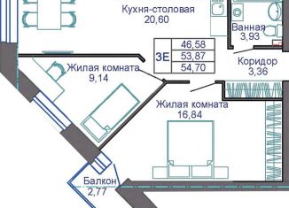 Продаю 3-ком. квартиру, 54.7 м2, Архангельская область, улица Карла Маркса, 36с5