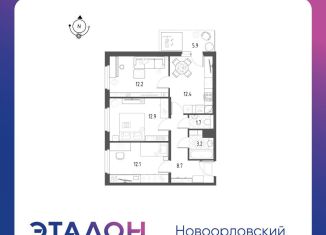 Трехкомнатная квартира на продажу, 65 м2, Санкт-Петербург, ЖК Новоорловский