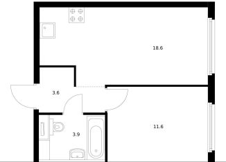 Продажа 1-ком. квартиры, 37.7 м2, Москва, ЖК Барклая 6