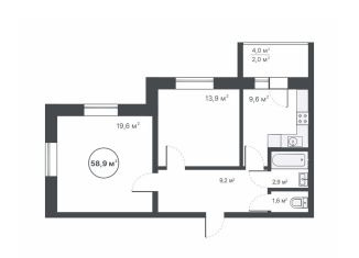 Продается 2-ком. квартира, 58.5 м2, Кировская область, улица Анжелия Михеева, 17к1