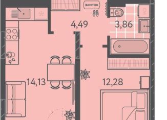 Продается однокомнатная квартира, 36.9 м2, Краснодарский край