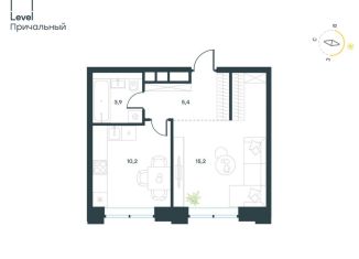 Продам 1-ком. квартиру, 34.7 м2, Москва, Причальный проезд, 10А, ЖК Левел Причальный