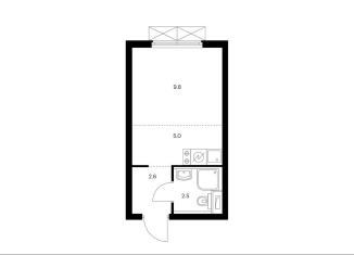 Продам квартиру студию, 19.9 м2, Москва, жилой комплекс Руставели 14, к1/2, метро Бутырская