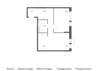 Продажа 1-комнатной квартиры, 51.6 м2, Химки, жилой комплекс Квартал Ивакино, к2