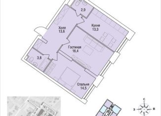 Продается 2-ком. квартира, 66.1 м2, Москва, Шелепихинская набережная, 42к3, ЖК Фридом