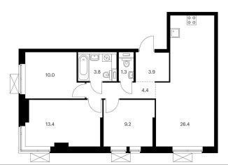 Продажа 3-ком. квартиры, 72.4 м2, Москва, жилой комплекс Лосиноостровский Парк, к2/1, ЖК Лосиноостровский Парк