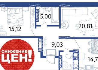 Продается 2-ком. квартира, 69.8 м2, Астрахань, Аршанский переулок, 4, Ленинский район