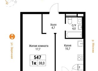 Продам 1-комнатную квартиру, 38 м2, Москва, ЖК Западный Порт, Большая Филёвская улица, 3к4