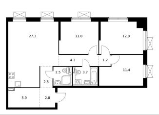 Продажа 3-комнатной квартиры, 86.2 м2, Москва, район Чертаново Южное, жилой комплекс Ютаново, 2