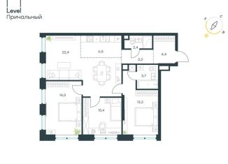 Продам четырехкомнатную квартиру, 80.2 м2, Москва, метро Международная, Причальный проезд, 10А