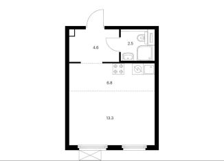 Продам квартиру студию, 27.2 м2, Москва, улица Академика Павлова, 56, метро Крылатское