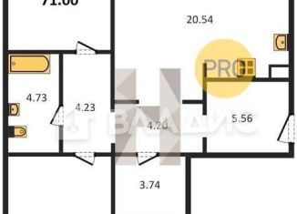 Продается 2-ком. квартира, 71 м2, Зеленоградск, ЖК Прибалтийская ривьера, Приморская улица, 31к1