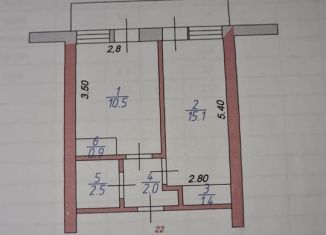 Однокомнатная квартира на продажу, 32.4 м2, поселок городского типа Правокубанский, посёлок городского типа Правокубанский, 16В