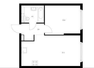 Продам 1-ком. квартиру, 41.4 м2, Москва, ЖК Барклая 6