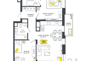 Продажа 2-комнатной квартиры, 78.5 м2, Тульская область, Оборонная улица, 104