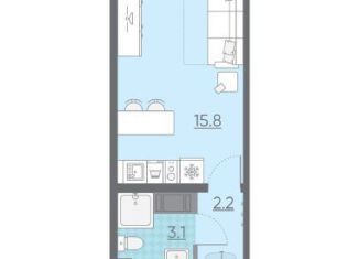 Продажа квартиры студии, 21.1 м2, Санкт-Петербург, ЖК Цветной Город