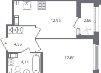 Продам 1-комнатную квартиру, 35.6 м2, Санкт-Петербург, муниципальный округ Финляндский