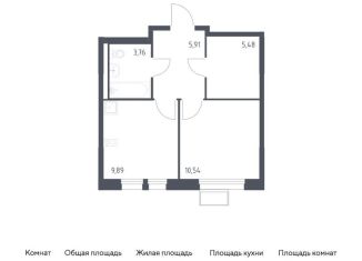 Продажа однокомнатной квартиры, 35.6 м2, Московская область, жилой комплекс Квартал Ивакино, к3