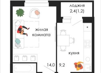 Продается 1-ком. квартира, 32.9 м2, Пермь, Кузнецкая улица, 43В, Мотовилихинский район