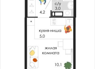 Продается однокомнатная квартира, 22.3 м2, Пермь, Кузнецкая улица, 52