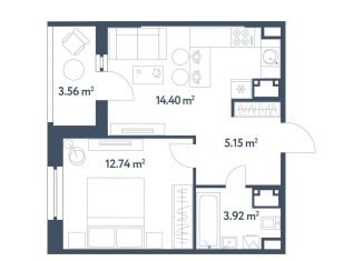 Продам двухкомнатную квартиру, 38 м2, Москва, ЖК Светлый Мир Станция Л, жилой комплекс Светлый Мир Станция Л, к8