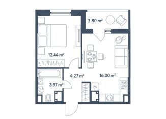 Продажа 2-ком. квартиры, 38.6 м2, Москва, ЖК Светлый Мир Станция Л, жилой комплекс Светлый Мир Станция Л, к8