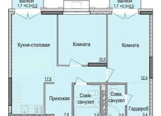 Продается двухкомнатная квартира, 58.6 м2, Ижевск, Центральный жилой район, Красная улица, 118к2