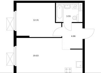 Продажа 1-комнатной квартиры, 39.6 м2, поселение Филимонковское