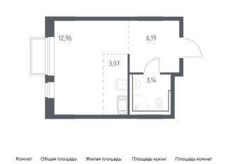 Квартира на продажу студия, 25.4 м2, посёлок Мирный, жилой комплекс Томилино Парк, к6.2