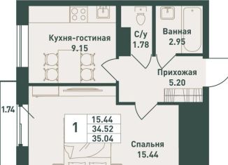 Продается 1-ком. квартира, 35 м2, Ленинградская область