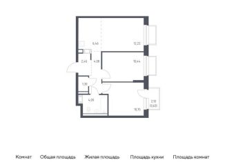 Продажа 2-ком. квартиры, 52.3 м2, Московская область, жилой комплекс Томилино Парк, к6.1