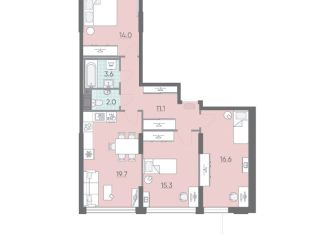 Продам трехкомнатную квартиру, 83.8 м2, Санкт-Петербург, ЖК Цивилизация на Неве
