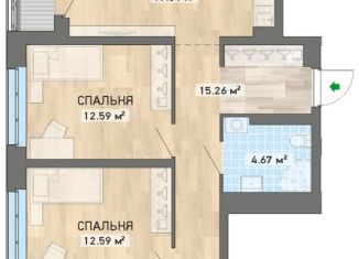 3-комнатная квартира на продажу, 85.5 м2, Екатеринбург, ЖК Нова парк