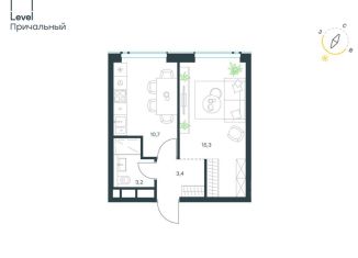 Продается 1-комнатная квартира, 32.6 м2, Москва, Причальный проезд, 10, ЖК Левел Причальный