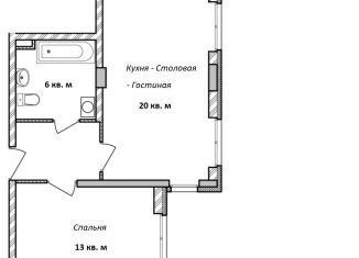 Двухкомнатная квартира на продажу, 43 м2, Нижний Новгород, улица Маршала Баграмяна, 4, ЖК Маршал Град