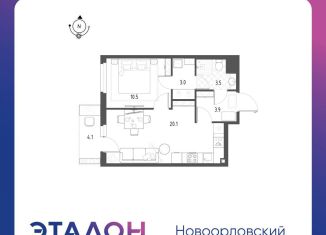 Продается 1-комнатная квартира, 42.2 м2, Санкт-Петербург, ЖК Новоорловский