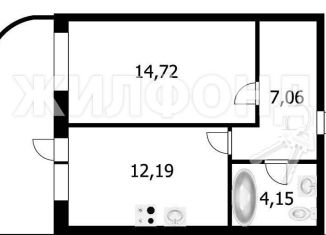 1-комнатная квартира на продажу, 48 м2, Новосибирск, ЖК Дом на Плановой, улица Дуси Ковальчук, 238