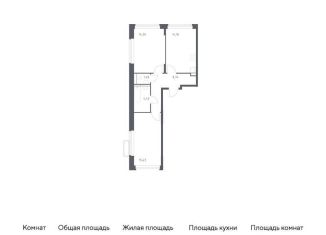 Двухкомнатная квартира на продажу, 58.8 м2, Московская область, жилой комплекс Квартал Строгино, к2