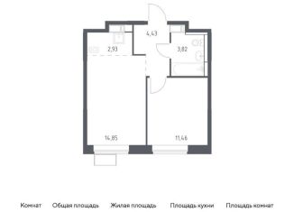 Продается 1-ком. квартира, 37.5 м2, поселение Рязановское, жилой комплекс Алхимово, 16
