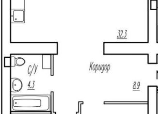 Продам двухкомнатную квартиру, 76.3 м2, поселок городского типа Стройкерамика