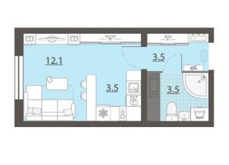 Продается квартира студия, 22.2 м2, Екатеринбург, Верх-Исетский район