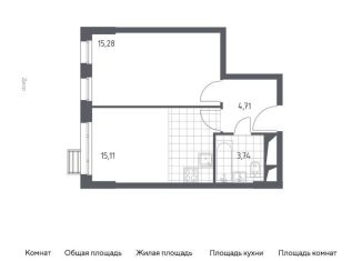 Продажа 1-комнатной квартиры, 38.8 м2, городской округ Красногорск, жилой комплекс Спутник, к15