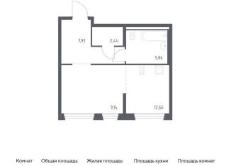 Продается квартира студия, 38 м2, поселение Кокошкино, жилой комплекс Новое Внуково, к26